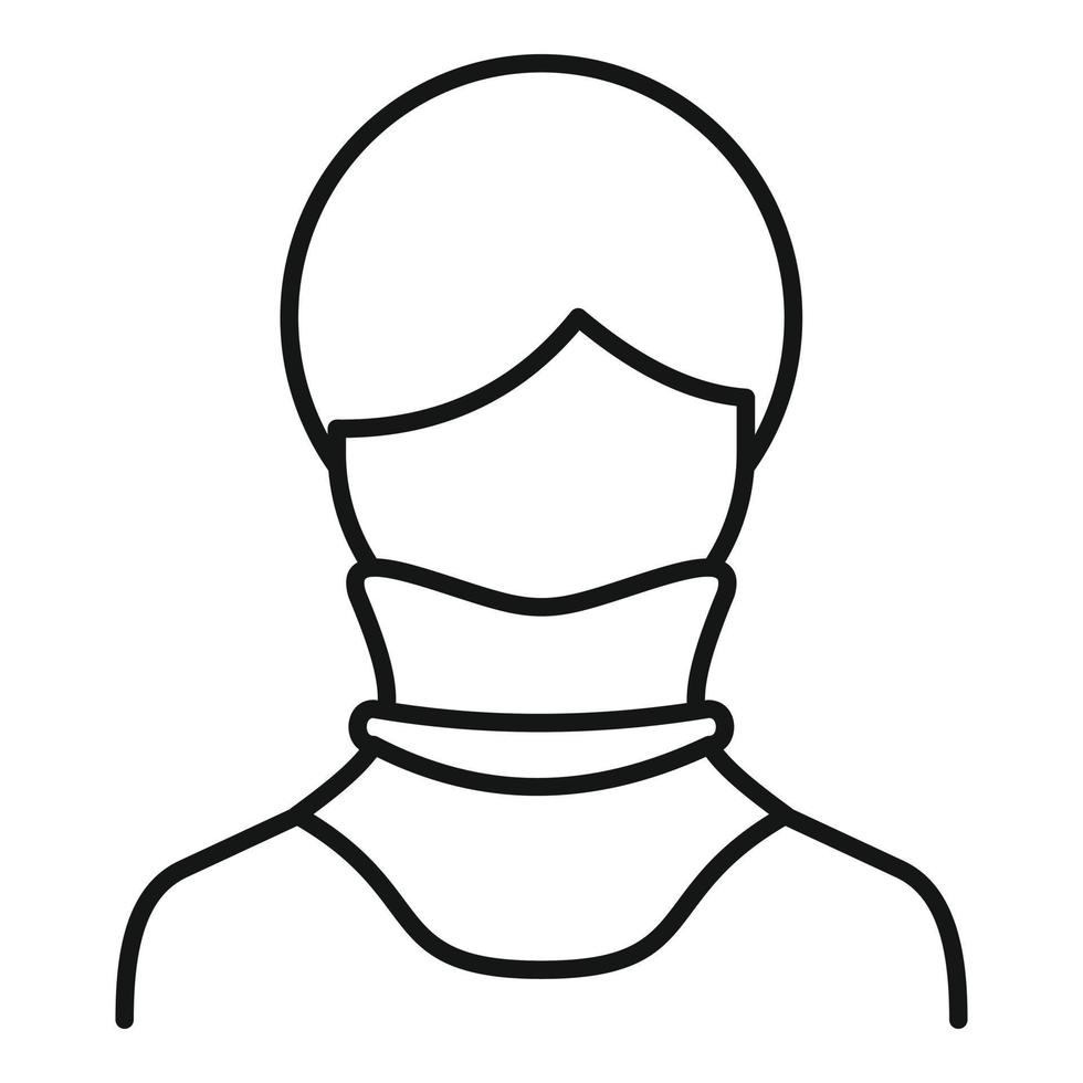 Neck damage icon outline vector. Bandage accident vector