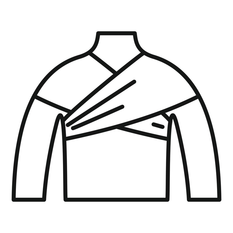 Body bandage icon outline vector. Accident fracture vector
