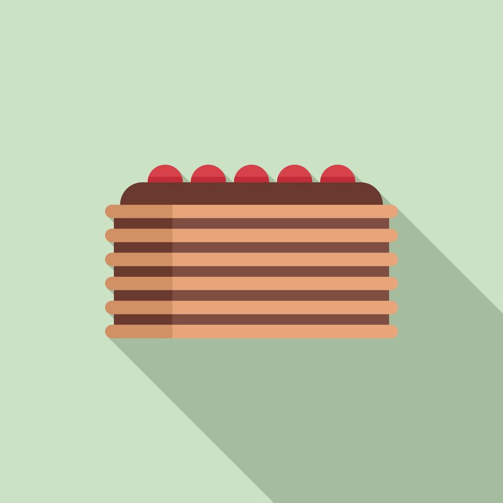 Fun cake icon flat vector. Happy party vector