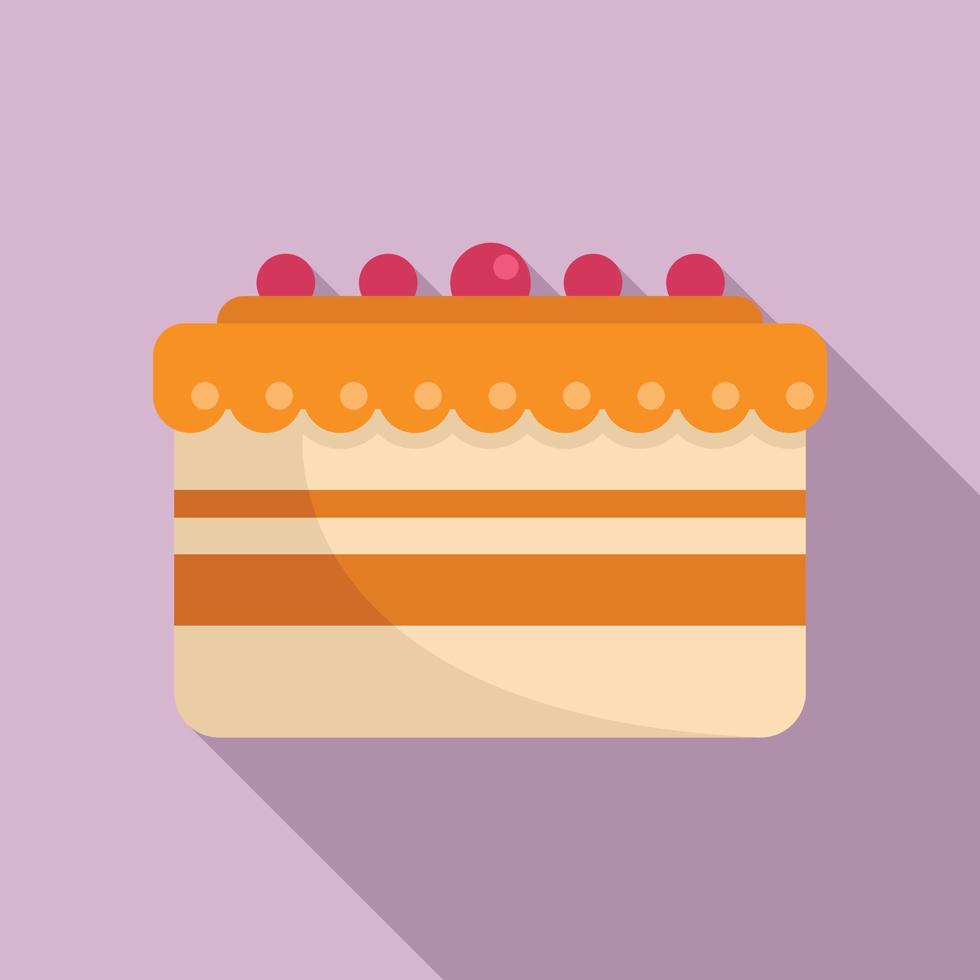 vector plano de icono de pastel de regalo. feliz fiesta