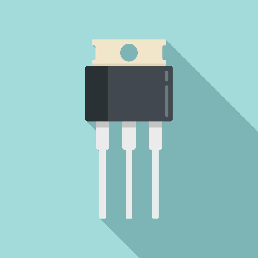 Voltage diode icon flat vector. Electric regulator vector