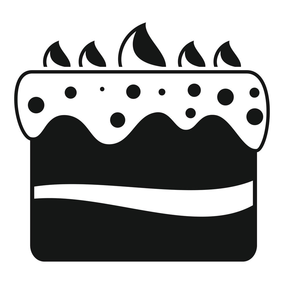 Birthday cake icon simple vector. Happy anniversary vector