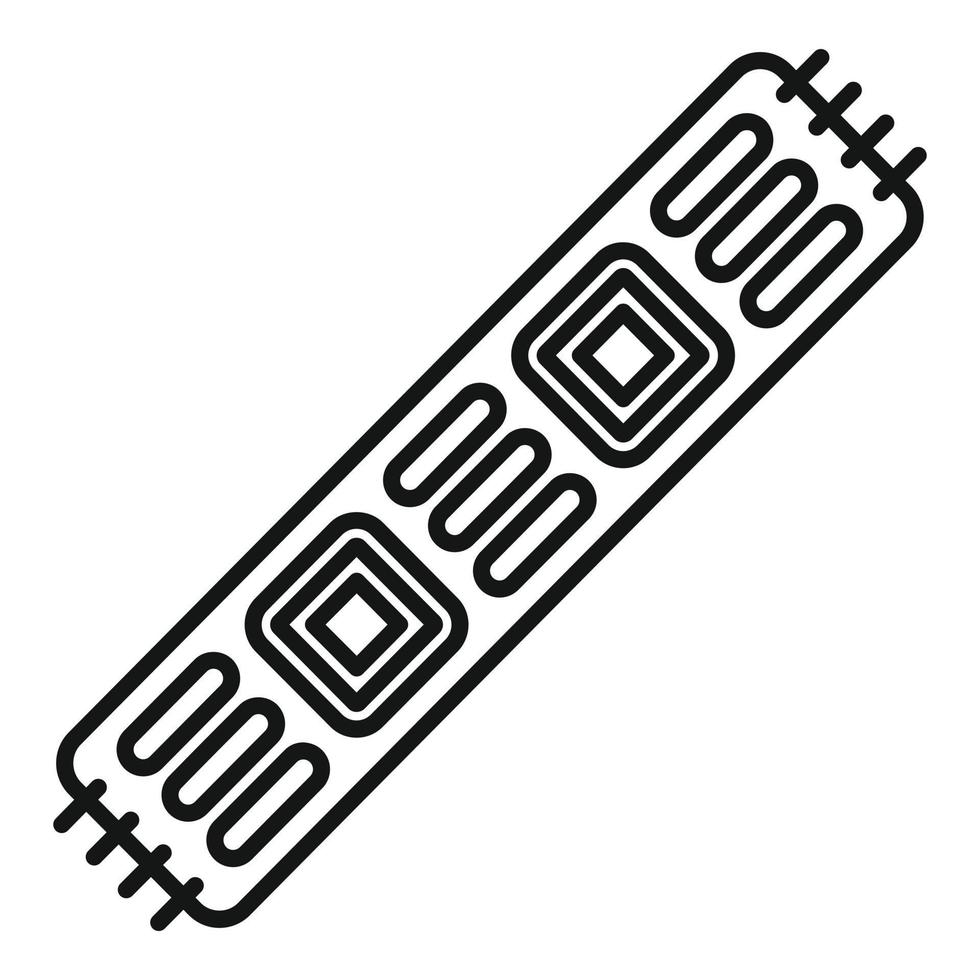 Smd led strip icon outline vector. Diode light vector