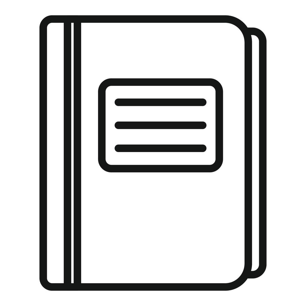 Notebook folder icon outline vector. Write paper vector