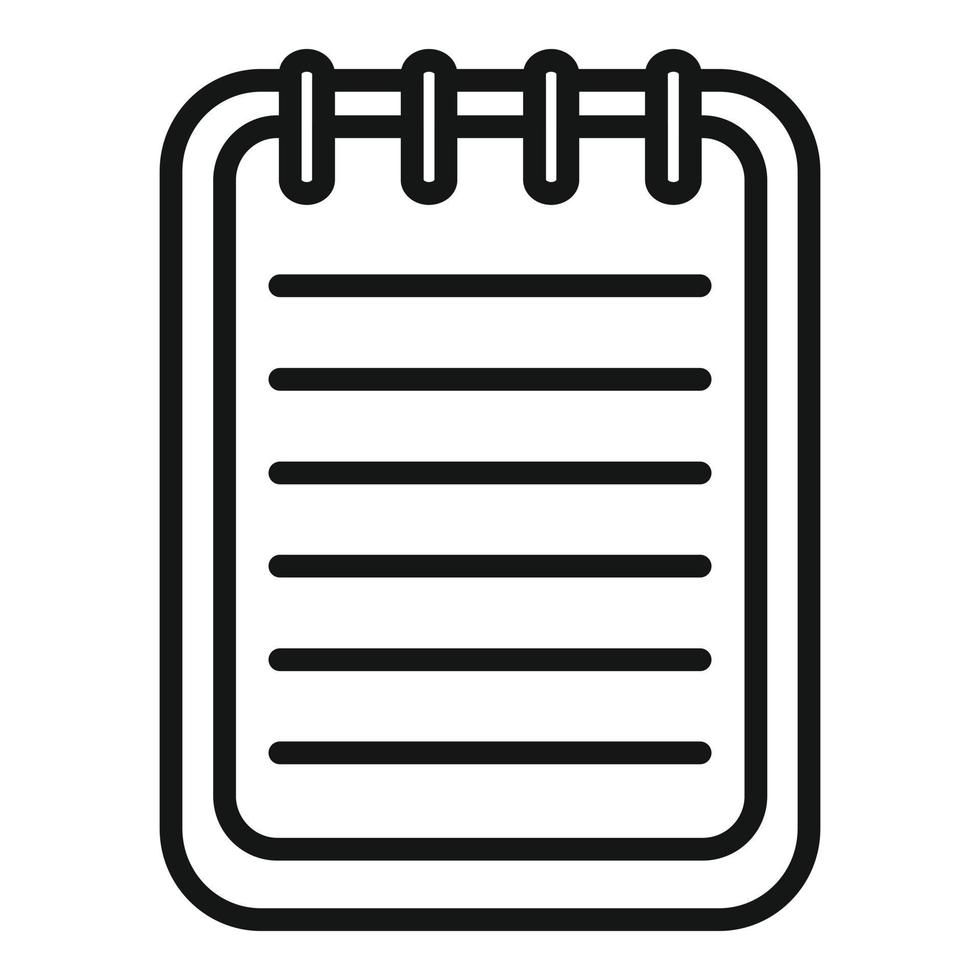 School notebook icon outline vector. Pen write vector