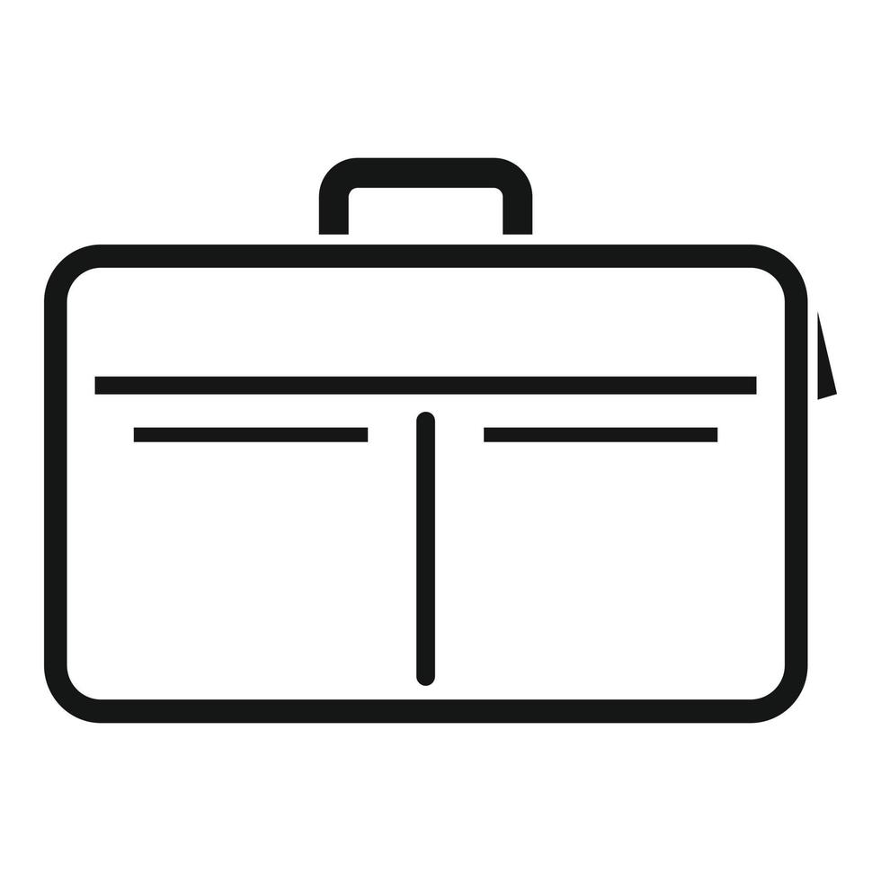 vector simple del icono del accesorio de la bolsa del ordenador portátil. caso de mochila