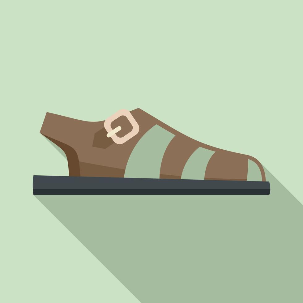 Sandal shoe icon flat vector. Woman slipper vector