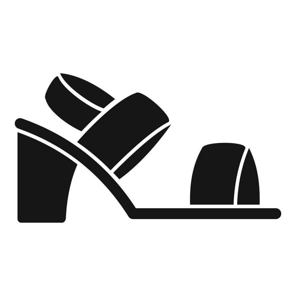 vector simple de icono de sandalia alta. zapato de mujer