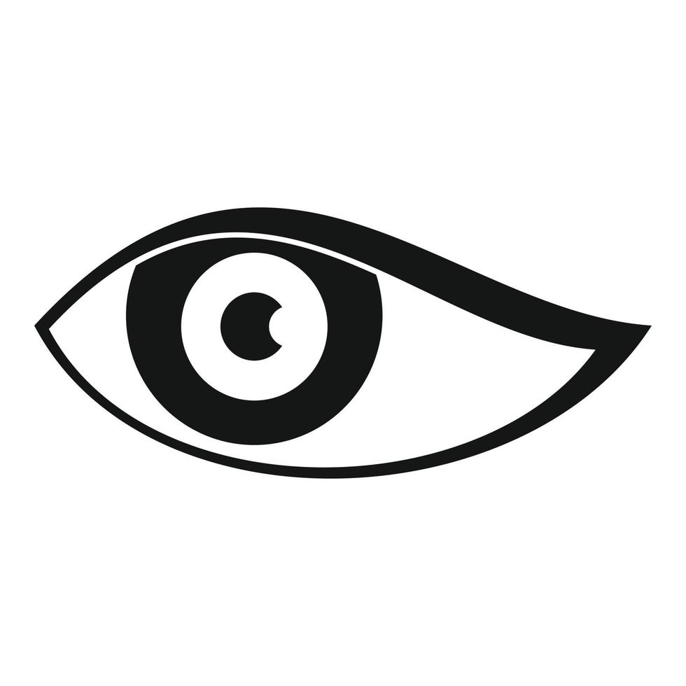 Male eye icon simple vector. View look vector