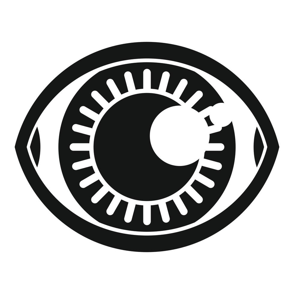 Big human eye icon simple vector. Eyeball sight vector