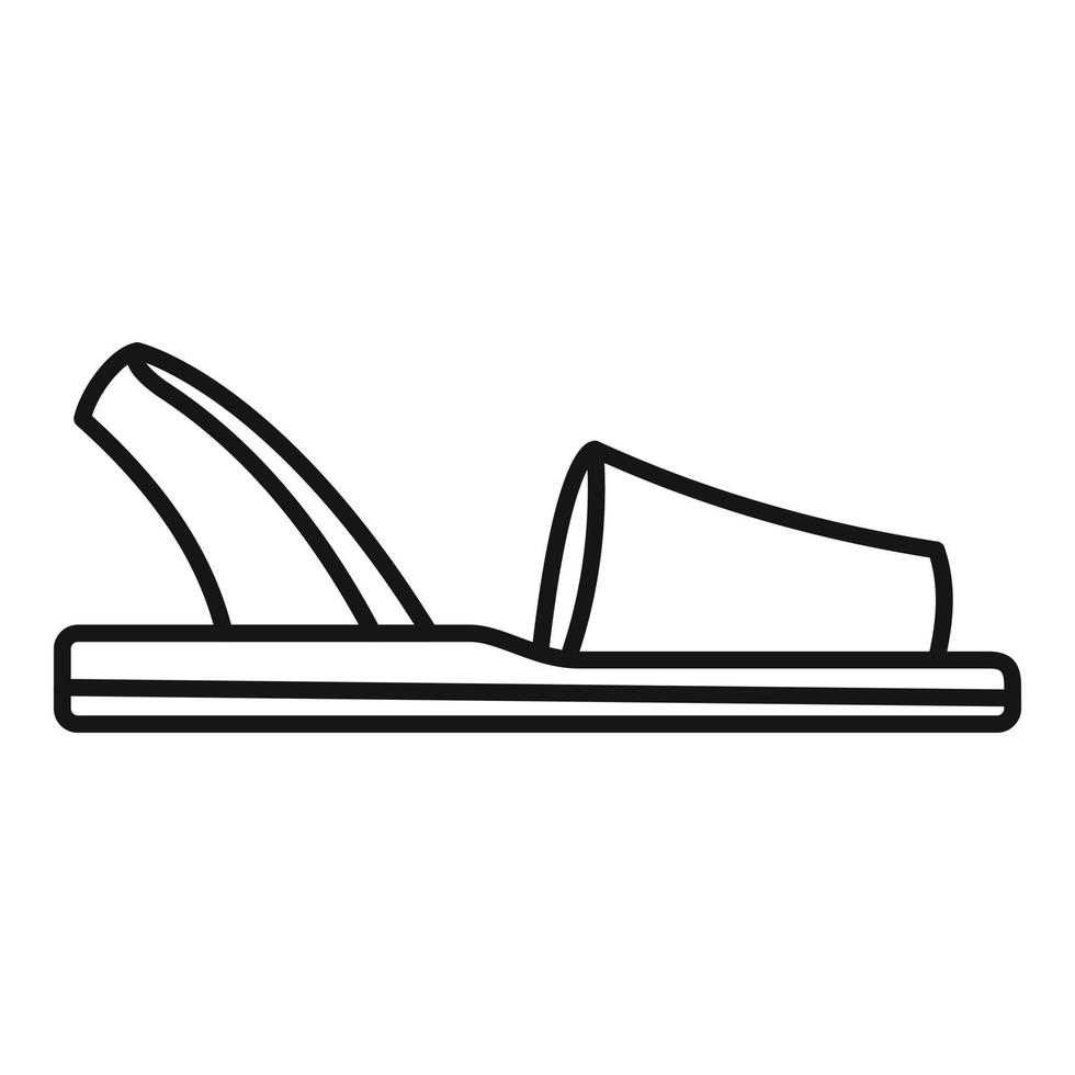 Boy sandal icon outline vector. Summer flop vector