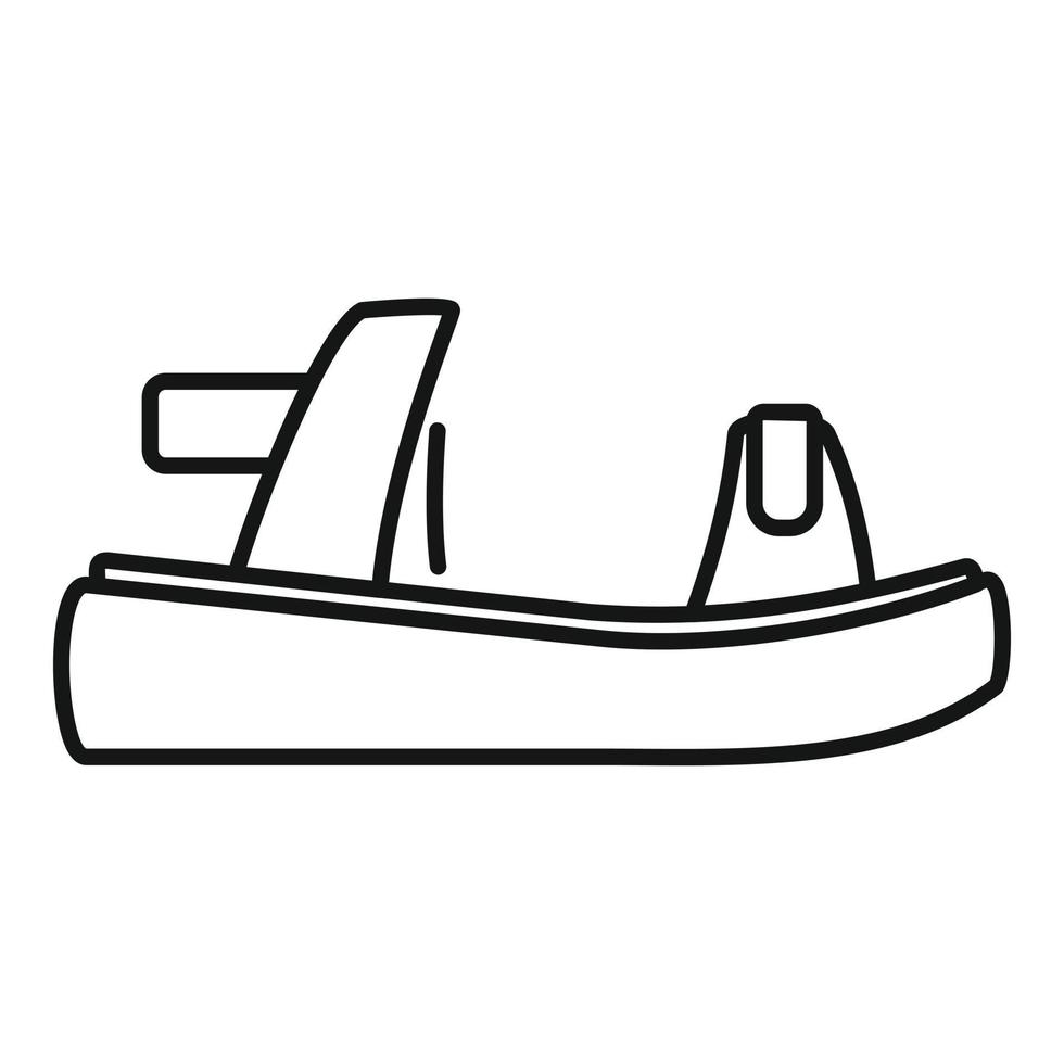 Child sandal icon outline vector. Summer footwear vector