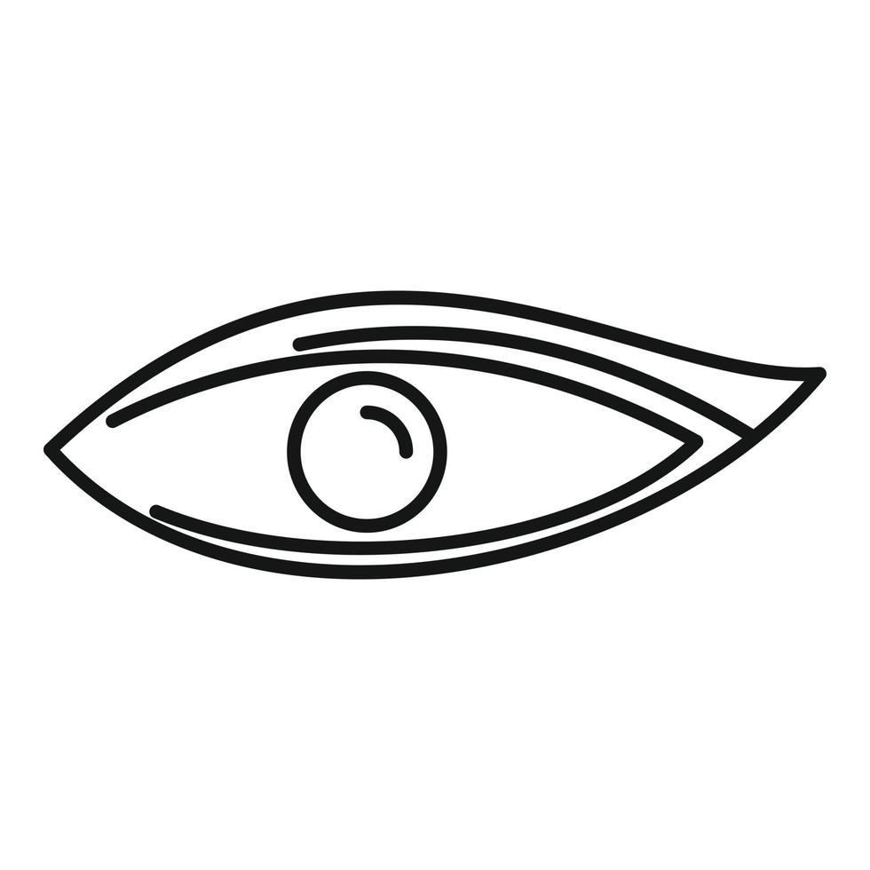 vector de contorno de icono de ojo de mujer. vista de la vista