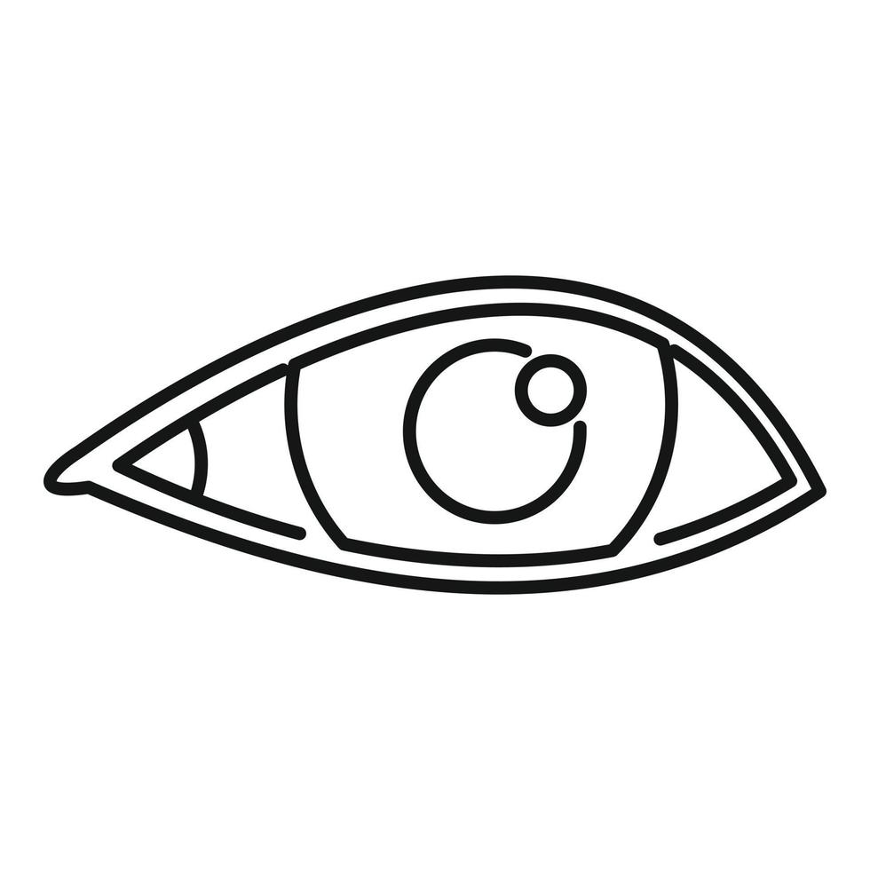 vector de contorno de icono de idea de ojo. ver mirar