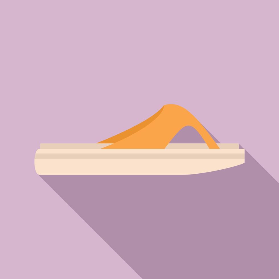Roman sandal icon flat vector. Summer slipper vector