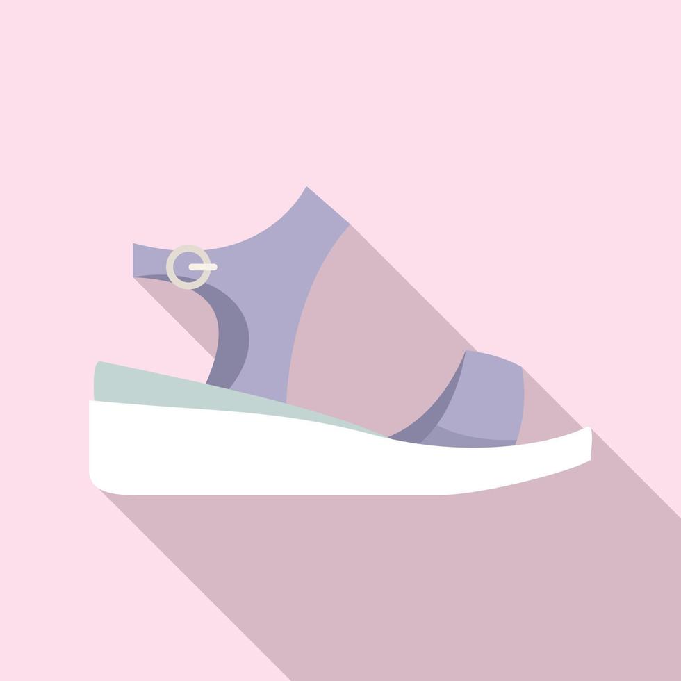 Kids sandal icon flat vector. Summer footwear vector