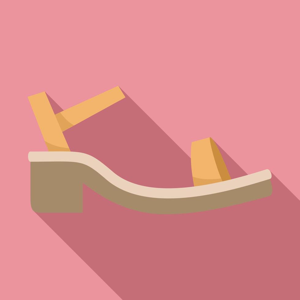 Shop sandal icon flat vector. Woman beach vector