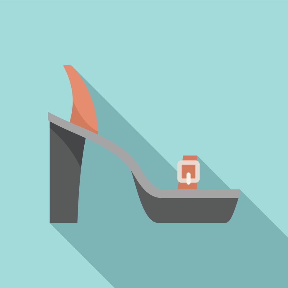 Feet sandal icon flat vector. Summer shoe vector