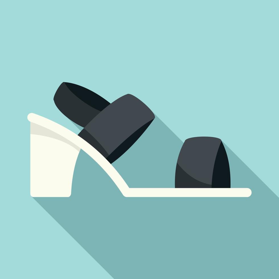 High sandal icon flat vector. Woman shoe vector