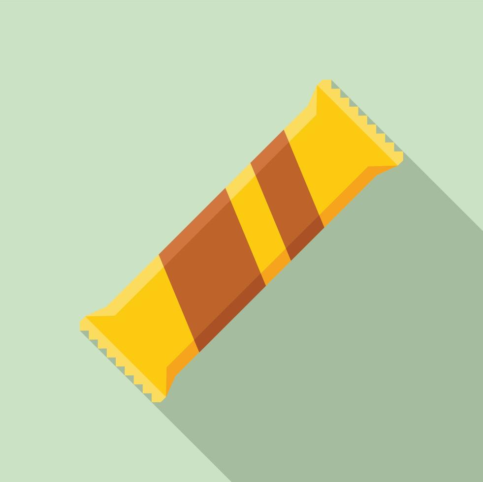 vector plano de icono de snack bar rápido. granola saludable