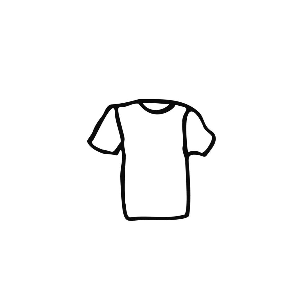 T-shirt in doodle style - hand drawn vector drawing