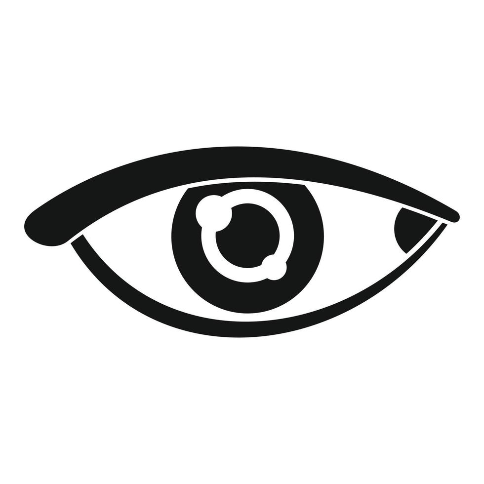 vector simple de icono de forma de ojo. ver mirar