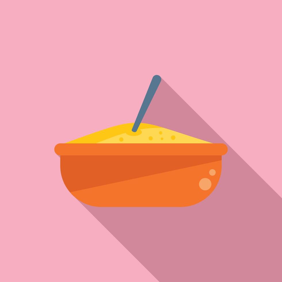 Lunch meal icon flat vector. Dinner food vector