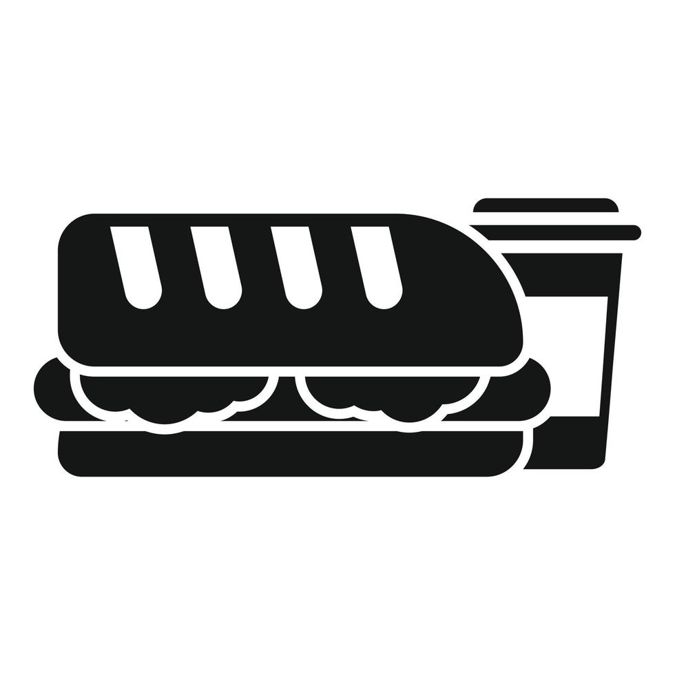 Sandwich lunch icon simple vector. Healthy meal vector