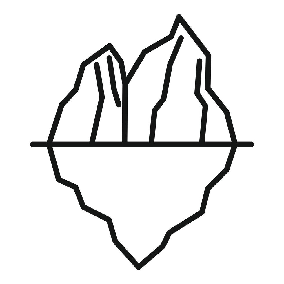 Glacier warming icon outline vector. Global climate vector