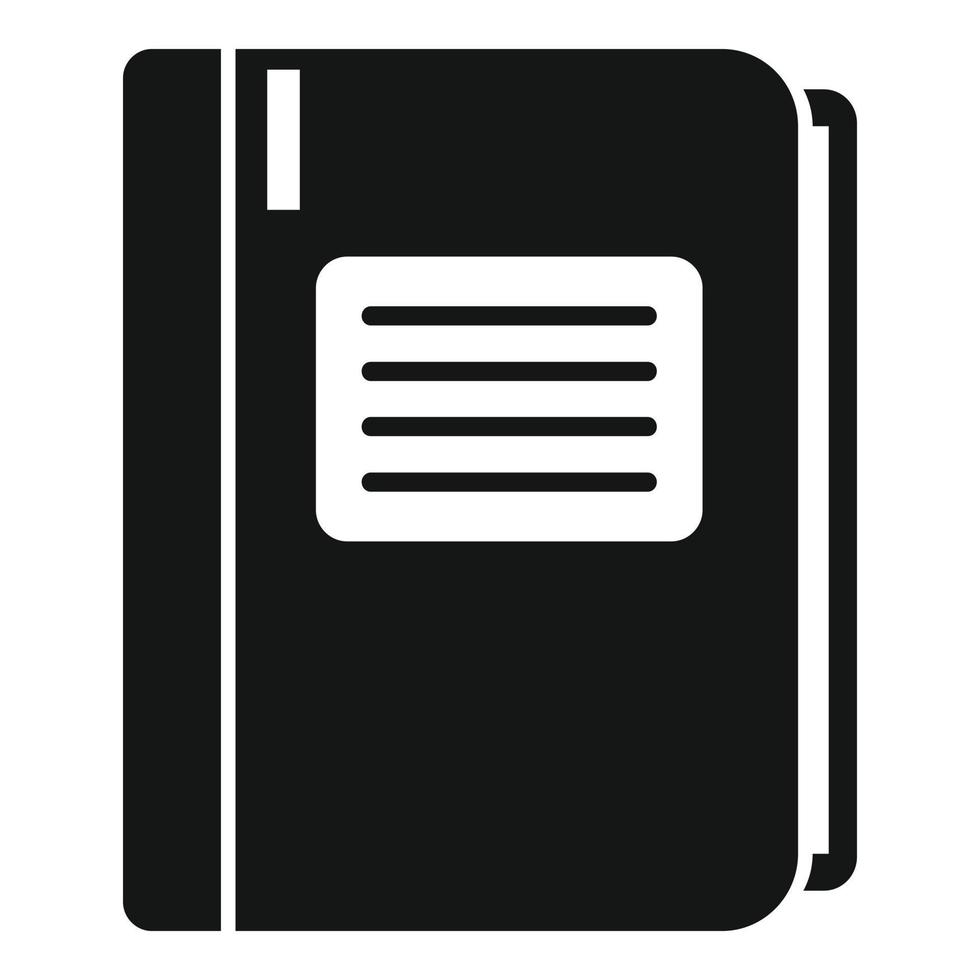 Notebook folder icon simple vector. Write paper vector