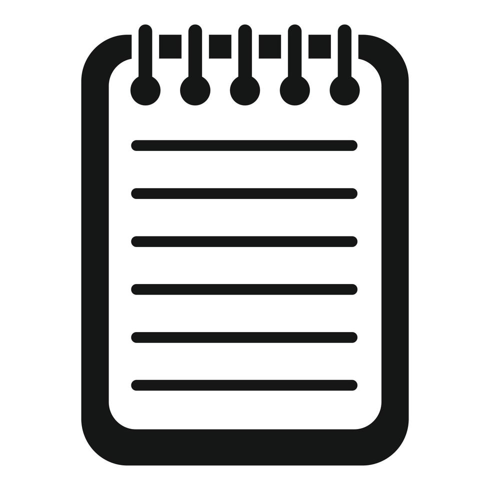 School notebook icon simple vector. Pen write vector