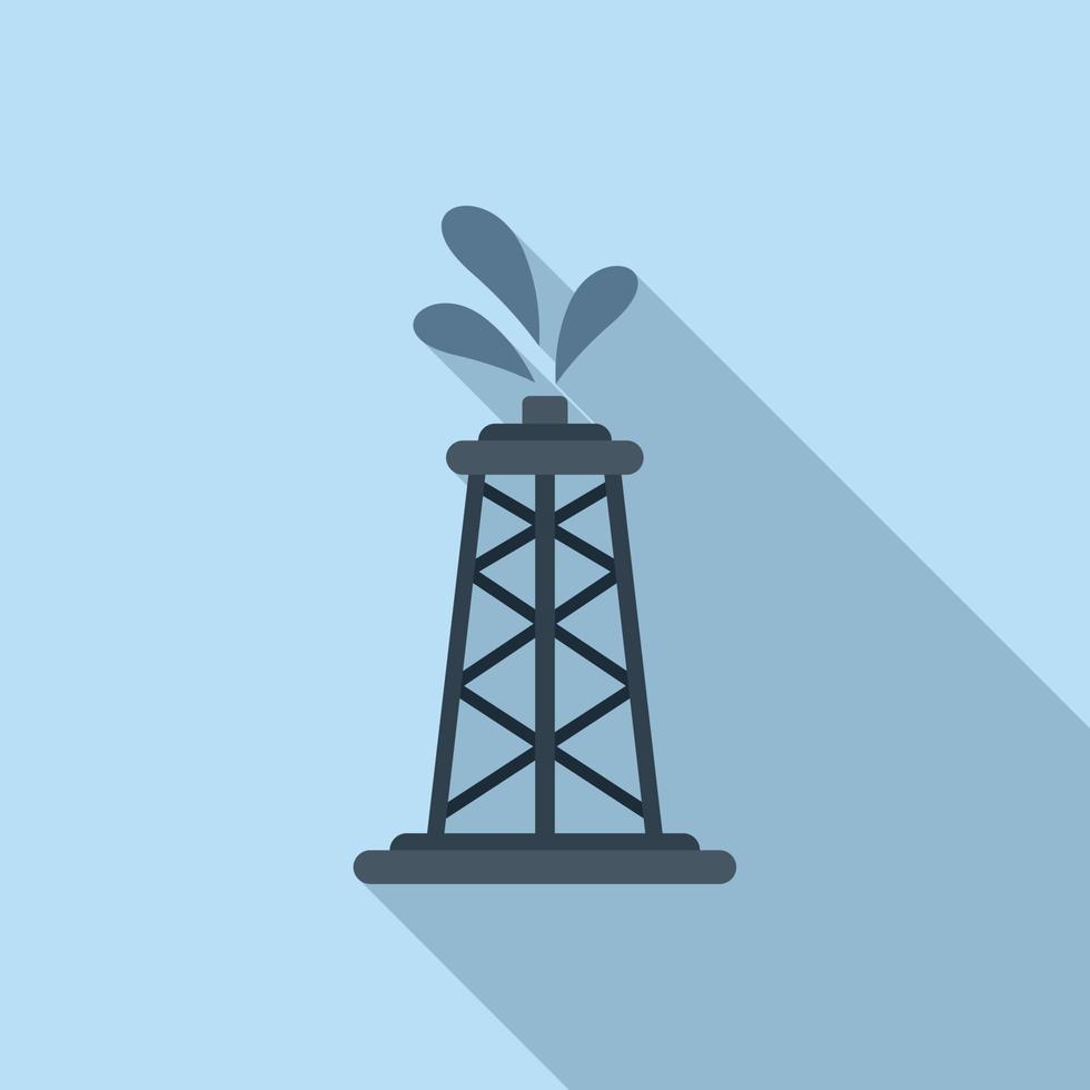 Petrol tower icon flat vector. Global disaster vector