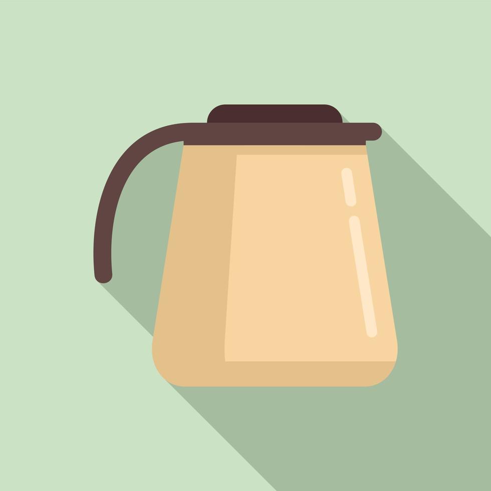 Ceramic coffee pot icon flat vector. Espresso cup vector