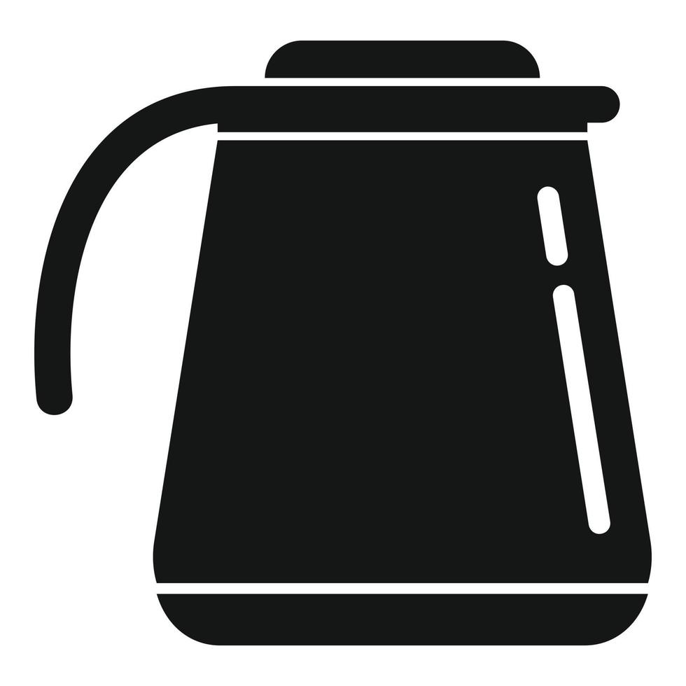 vector simple de icono de cafetera de cerámica. taza de café