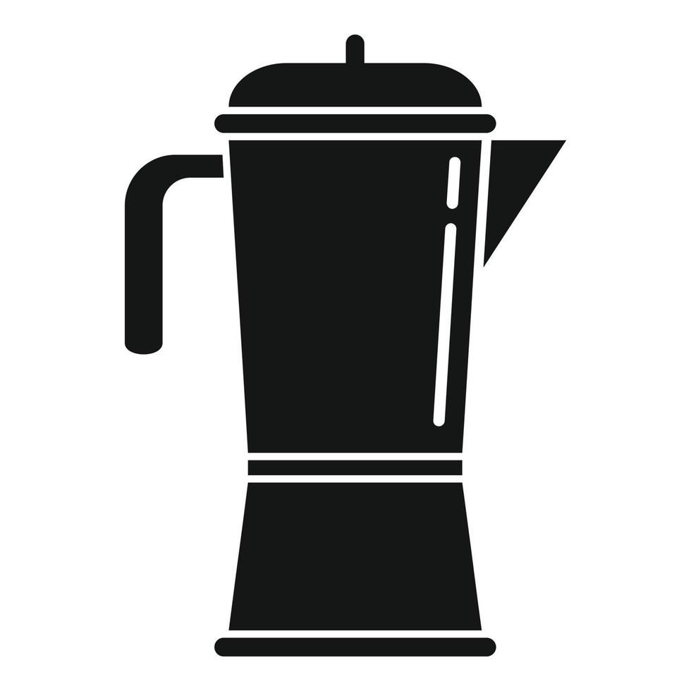 vector simple del icono de la cafetera. frijol de la mañana