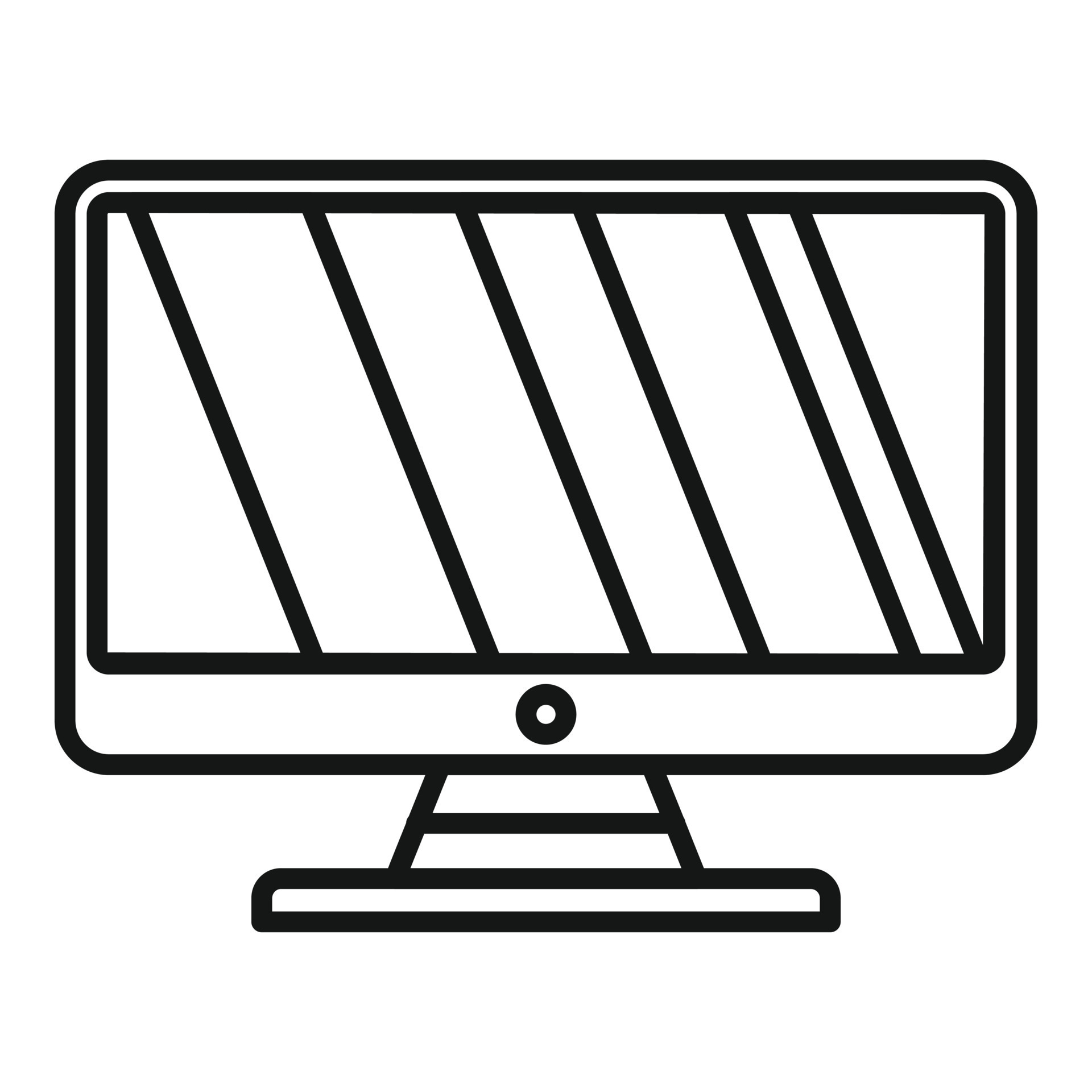 Monitor border icon outline vector. Pc desktop 15108915 Vector Art at