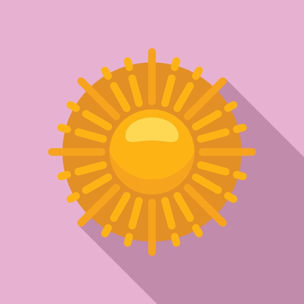 Sun warming icon flat vector. Global climate vector