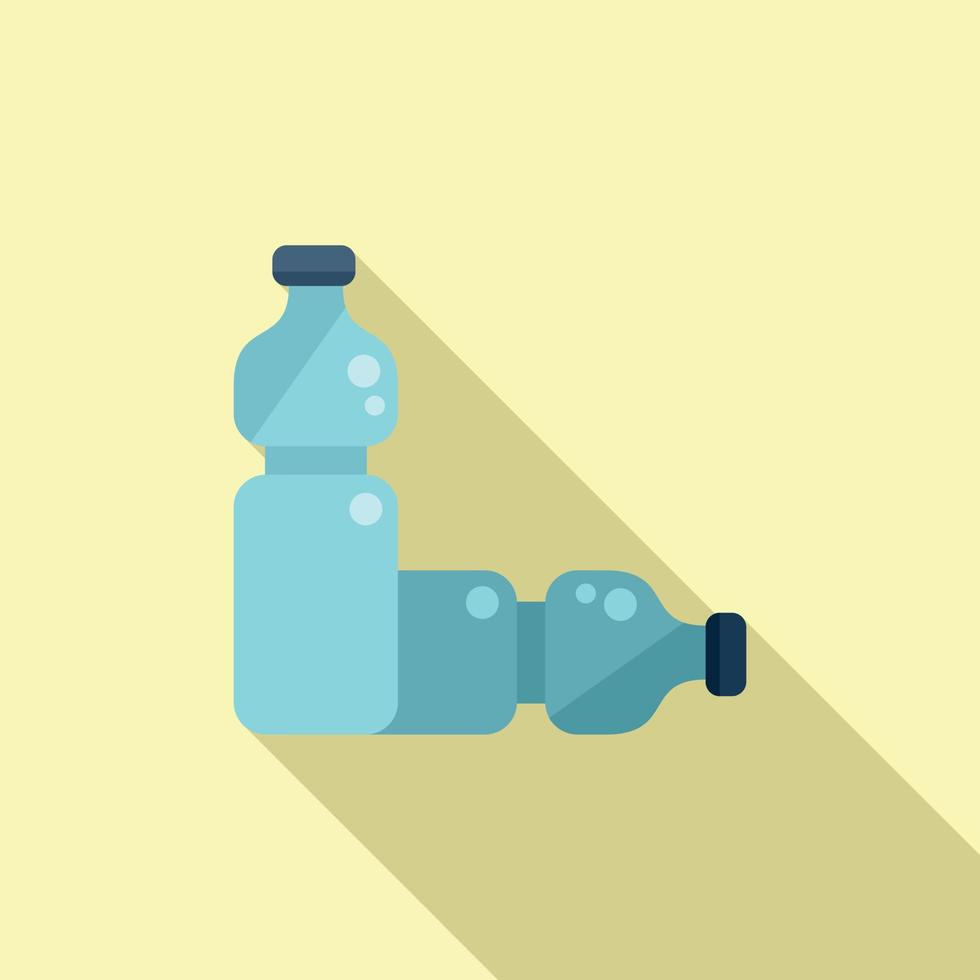 Clean water bottle icon flat vector. Environment disaster vector