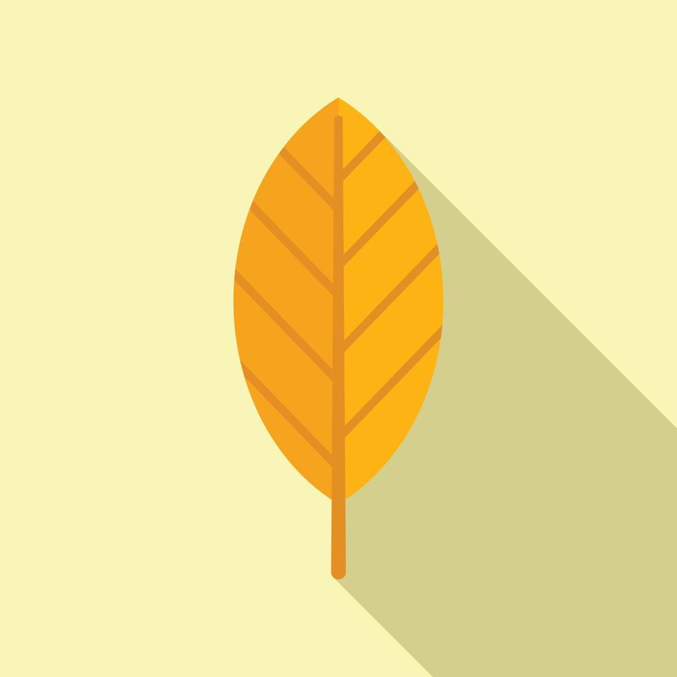 Round leaf icon flat vector. Autumn fall vector