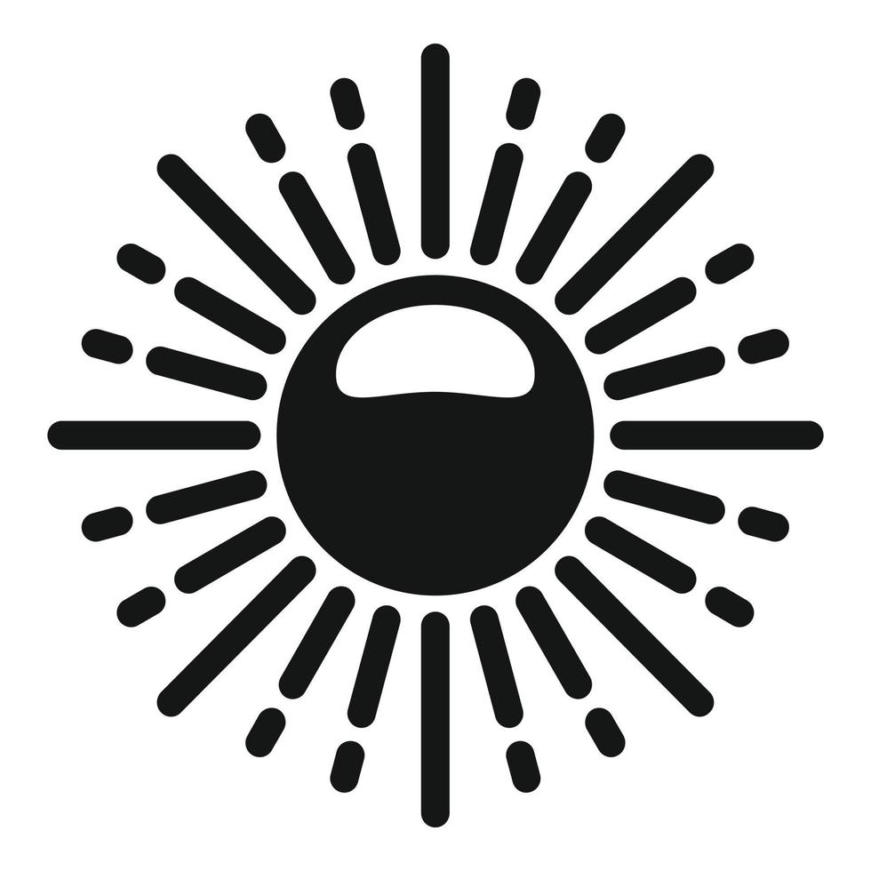 Sun warming icon simple vector. Global climate vector