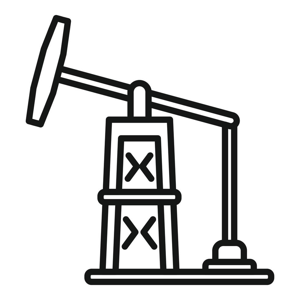 Petrol tower extract icon outline vector. Earth disaster vector