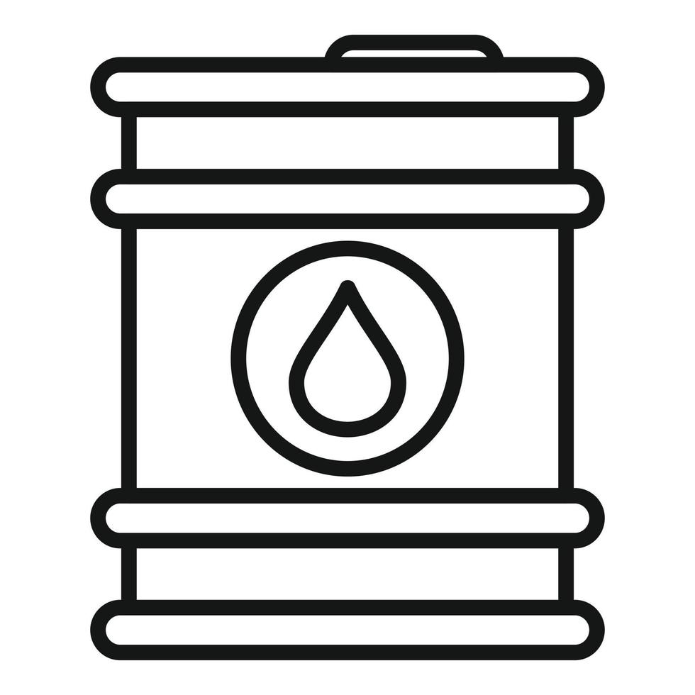 Petrol barrel icon outline vector. Global climate vector