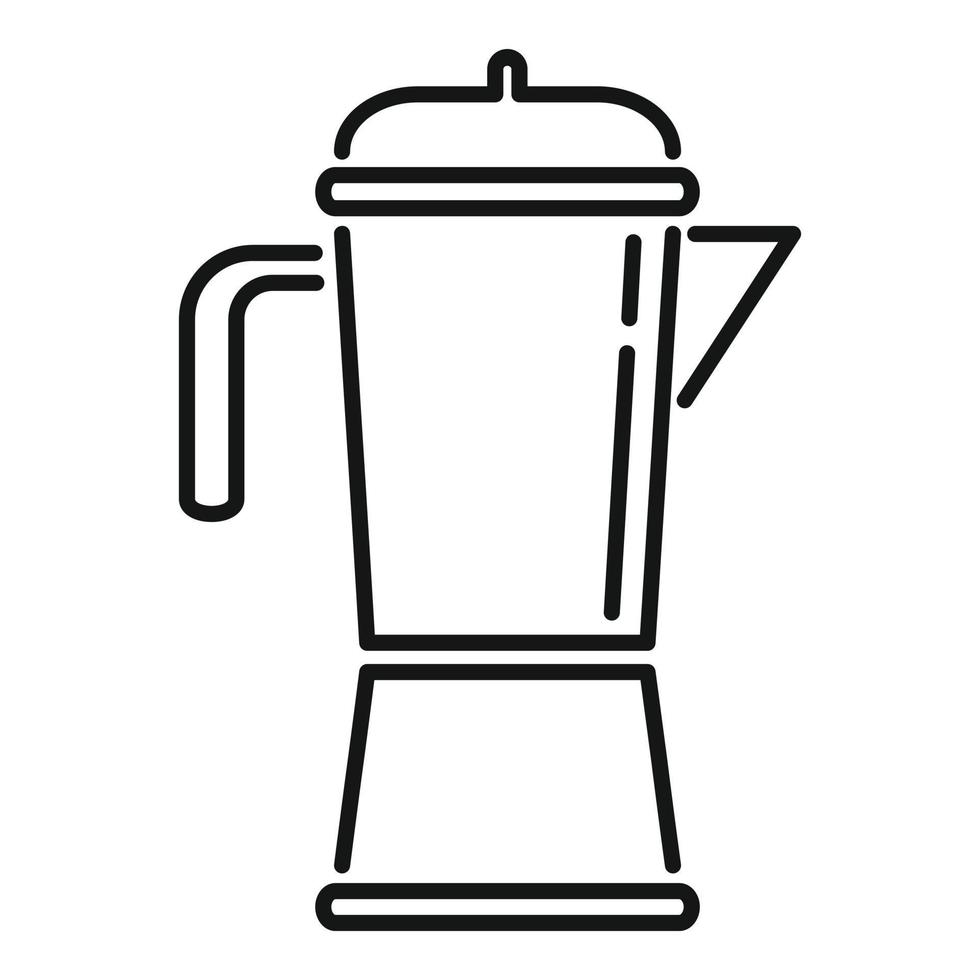 Coffee pot icon outline vector. Morning bean vector