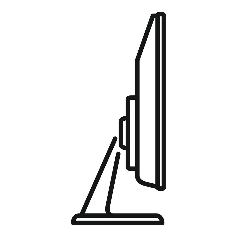 vector de contorno de icono de monitor de PC. pantalla de escritorio