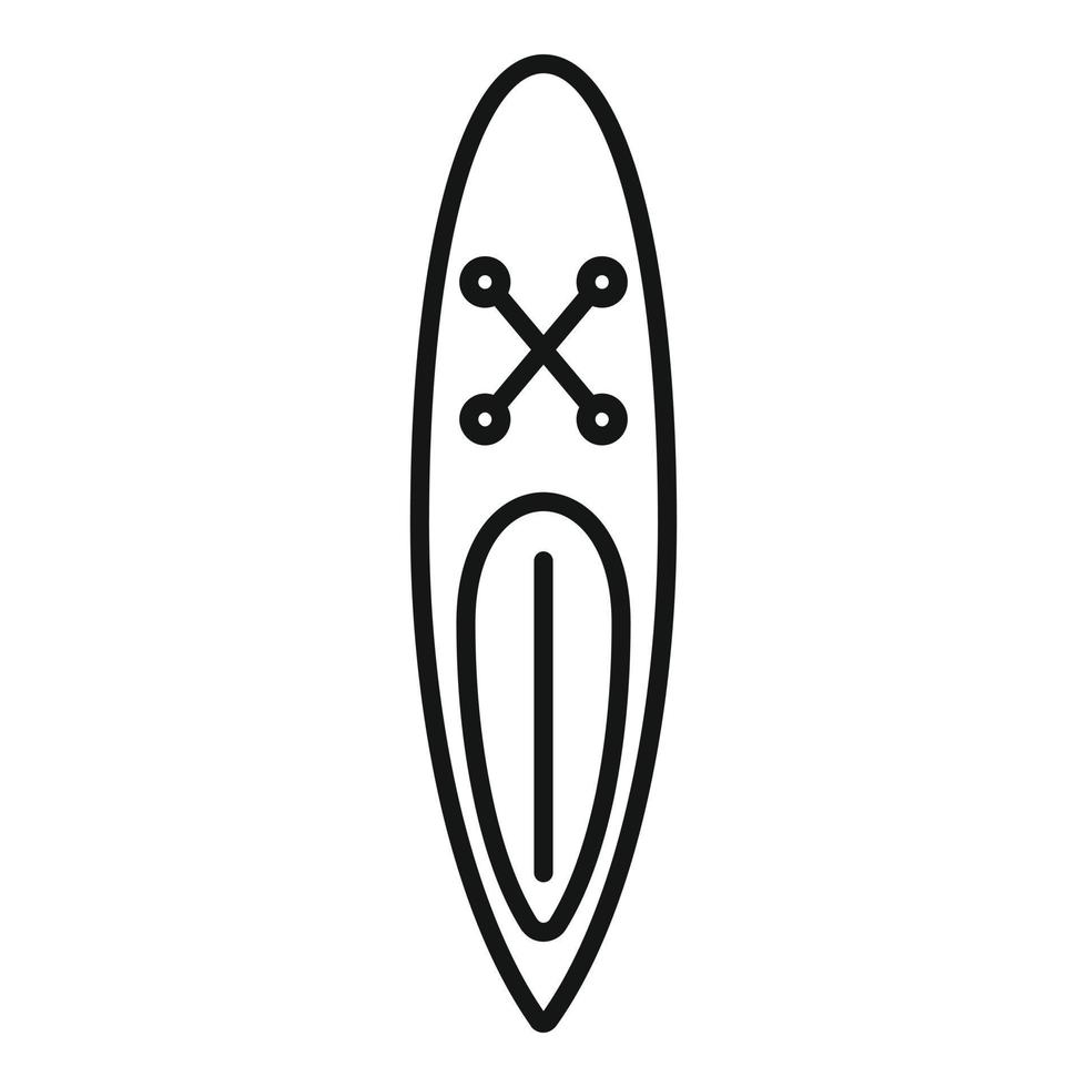 Oak sup board icon outline vector. Surf paddle vector