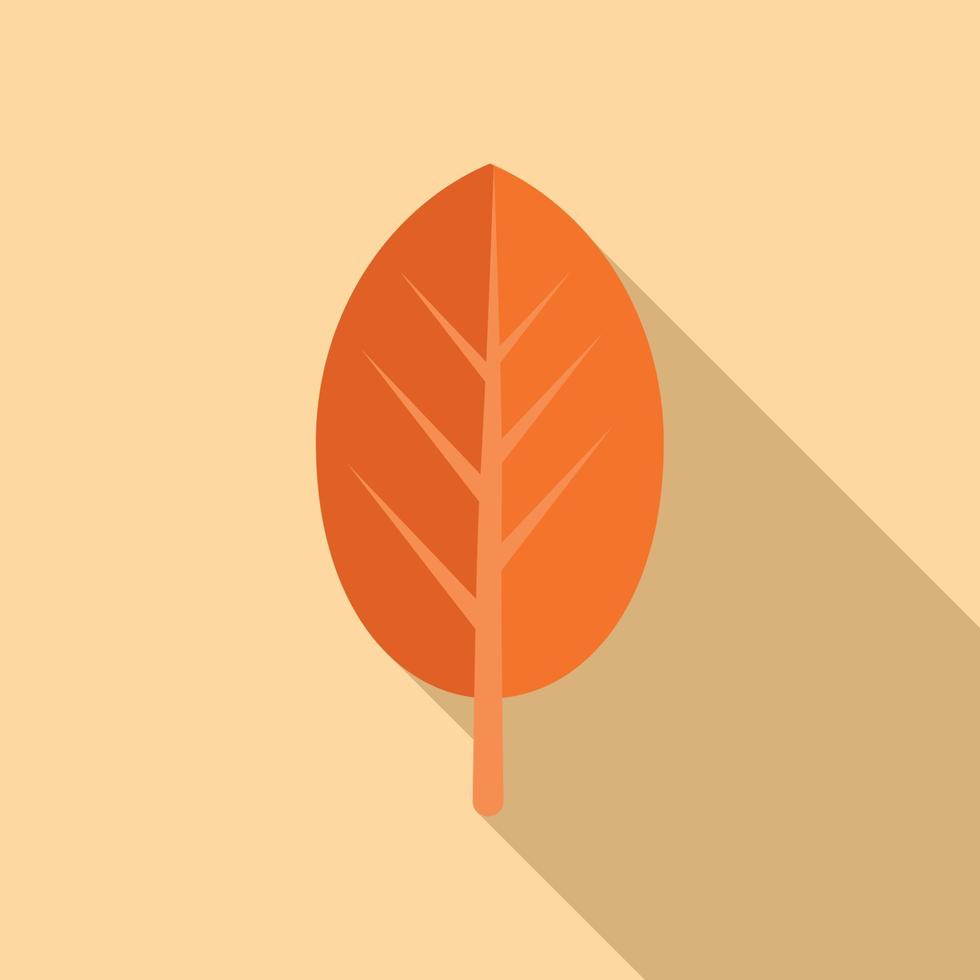 Round leaf tree icon flat vector. Eco leaf vector