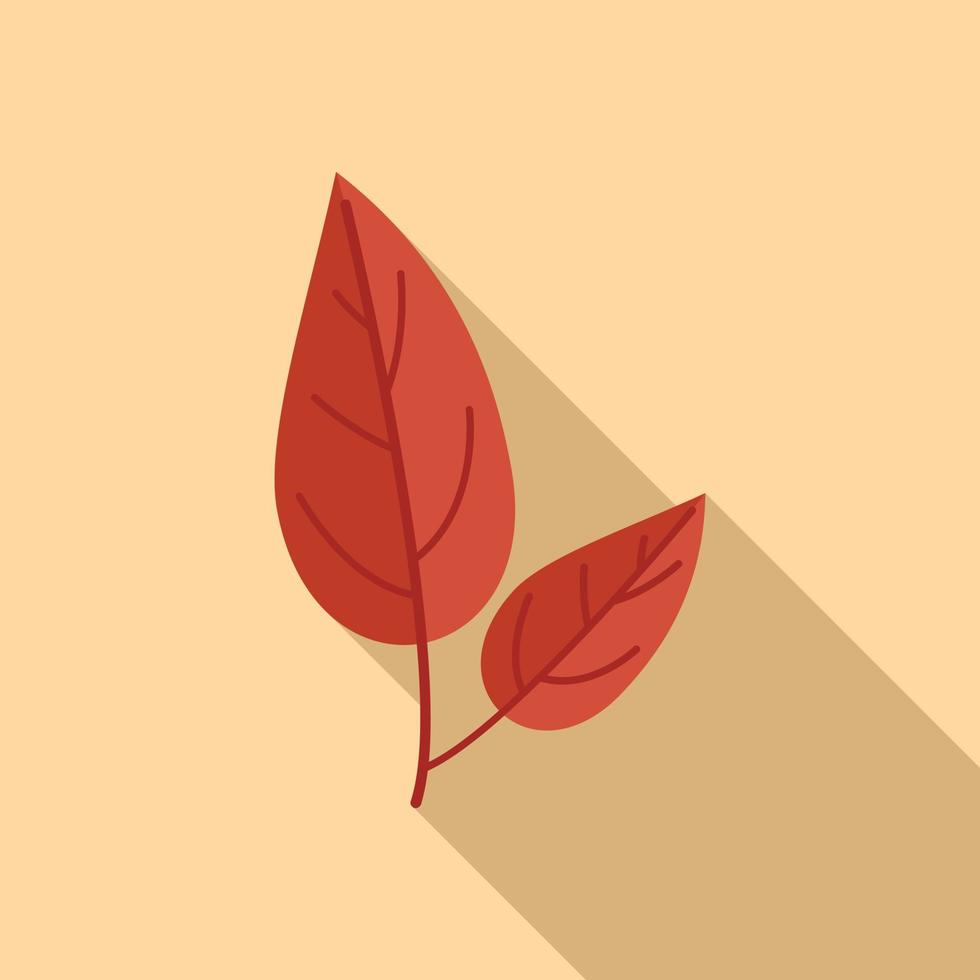 Forest leaf icon flat vector. Autumn fall vector