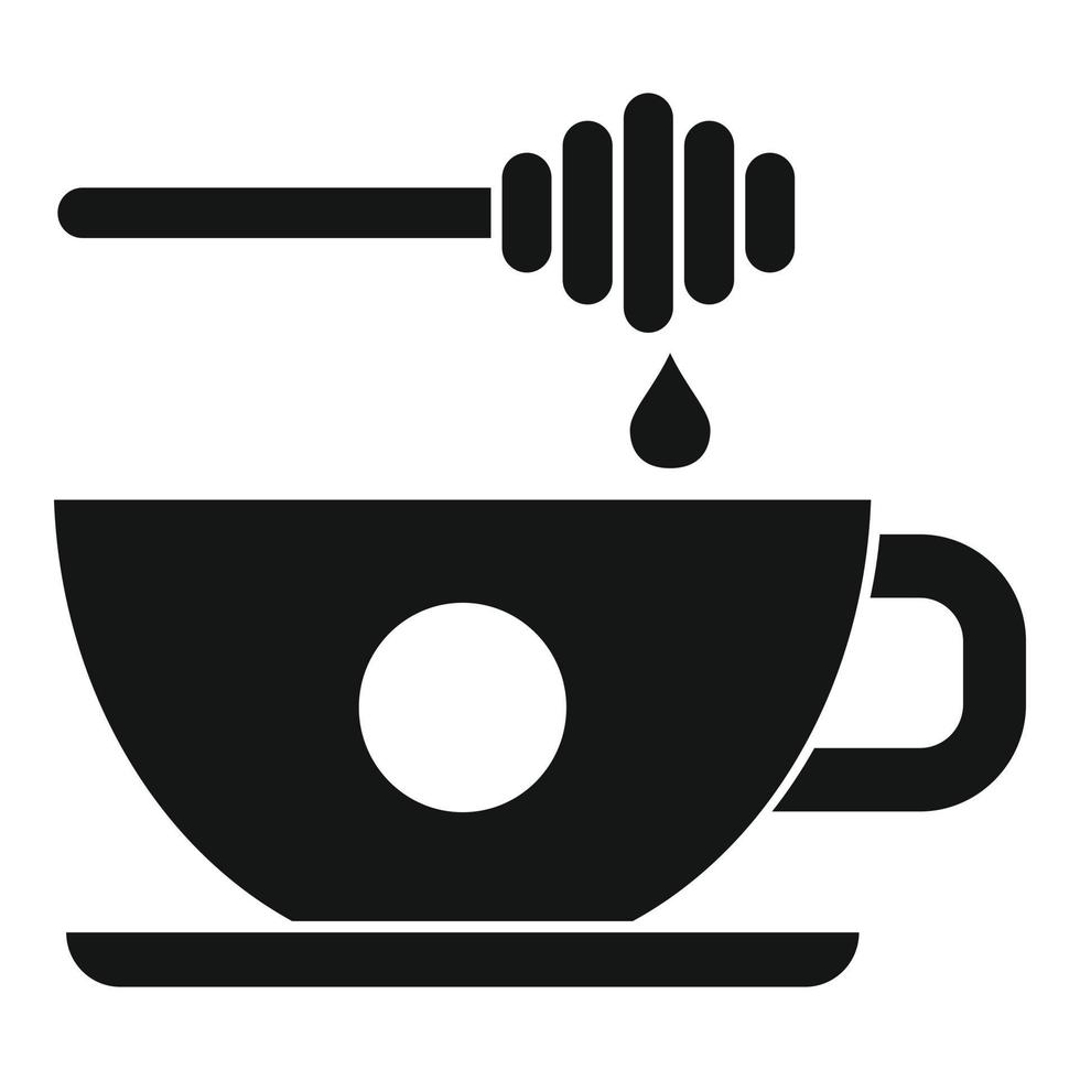 vector simple de icono de taza de té de miel. bebida caliente