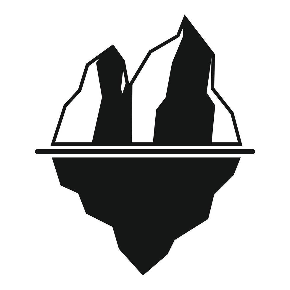 Glacier warming icon simple vector. Global climate vector