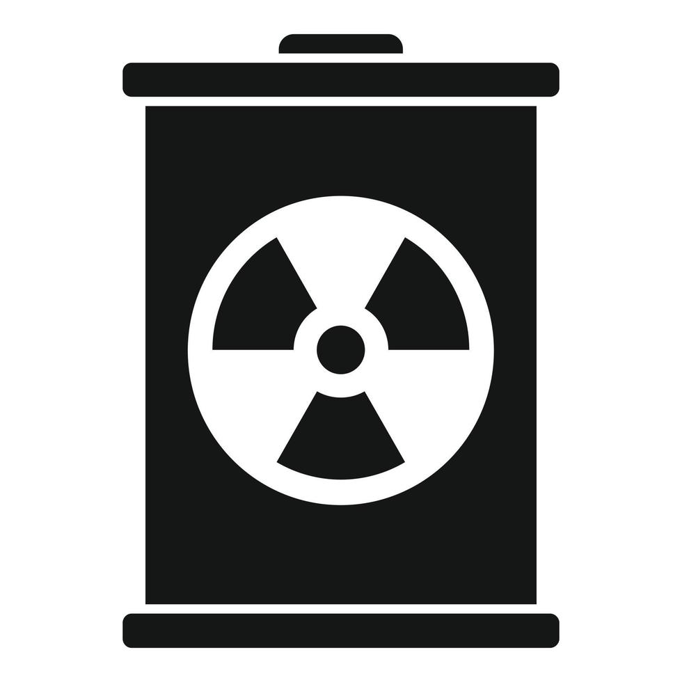 Nuclear barrel icon simple vector. Global disaster vector